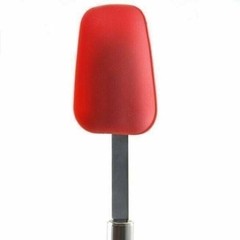 Norpro 3pc Silicone / Stainless Steel Bowl Scraper Spoonula Spatula Set – Red