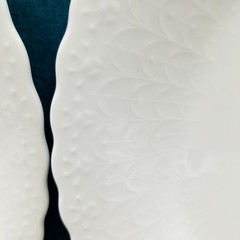 Set Of 4 NARUMI Bone China Japan Silky White Replacement Dinner Plates 10.5″