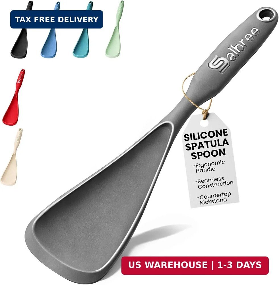 Silicone Spatula Spoon Heat Resistant Non-Stick BPA Free Scoop Spoonula Kitchen