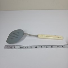 Vtg Bonny Nylon Round Wide Slotted Spatula Turner Flipper Blue Plastic