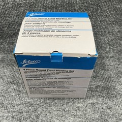 Ateco 4-Pc Round Food Molding Set Stainless Steel 3.5” dia X 2.1” H Rings 4952
