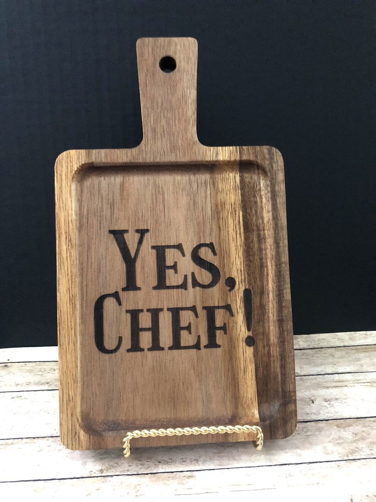Yes, Chef! Mini Wooden Engraved Paddle