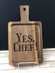 Yes, Chef! Mini Wooden Engraved Paddle