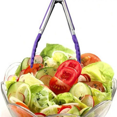 Mini Kitchen Tongs for Cooking – 7″ Small Serving Food Tongs with Nylon Tips