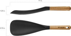 STAUB Multifunction Spatula Spoon, Great for Both Cooking 1 unit, Matte Black