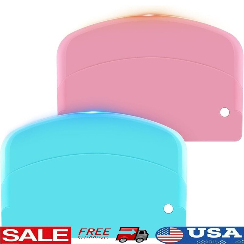 Bowl Scraper Spatula Set 2PCS Flexible Plastic Dough Cutter Kitchen Tool New