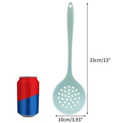 Silicone Slotted Spoon Heat Resistant Colander Strainer Skimmer Green Unit