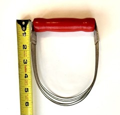 Vintage ANDROCK Wire Pastry Blender Dough Cutter Red Wood Handle Made in USA