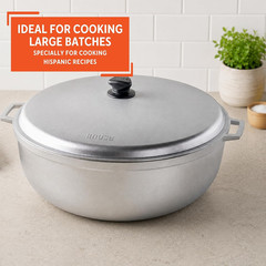 GAU-80508 Jumbo Traditional Natural Caldero for Cooking and Serving, 18 Quart, S