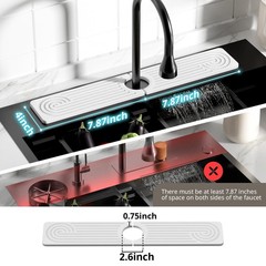 Quick Dry Sink Splash Guard – 15.8″ Quick Drying Diatomite Earth Faucet Mat
