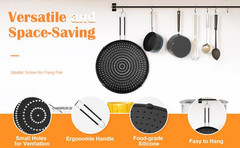 Splatter Screen for Frying Pan,Silicone Grease Splatter Guard, Heat-Resistant Sp