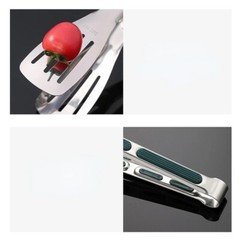 7/9/11.2 IN Stainless Steel Food Clip BBQ Grill Steak Food Clamp Clips Silicone