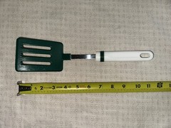 Vintage Spatula Stainless Steel Made In China Green And White