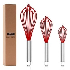 304 Stainless Steel Whisk Set – Dishwasher Safe, 3 Sizes for Every Kitchen Task