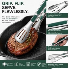 2 Set Food Clip Safe Premium Stainless Steel 304 Non Slip 6.90 Inch.USA Seller