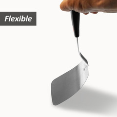 Stainless Steel Flexible Spatula Solid Turner, Thin Metal Spatula for Cast Iron