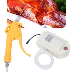 50W 2 Gun Meat Injector Electric Pump Gun Meat Saline Syringe Pump w/ 10 Needles
