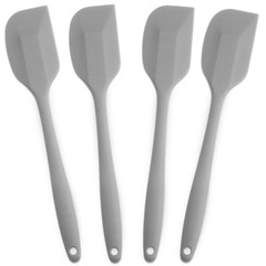 SILICONE SPATULA 4PIECE SET HEATRESISTANT NONSTICK RUBBER SPATULAS WITH STAINLES