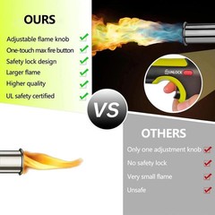 SEESE Powerful Propane Torch Gun,Kitchen Cooking Torch With One-Touch Max Fir…
