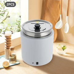 2* Commercial Soup Warmer Pot Electric Soup Kettle with Hinged Lid Food Warmer