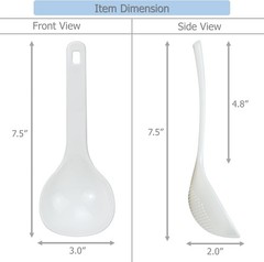 2 Pack Plastic Soup Ladle Serving Spoon for Serving Cooking Mixing Stews Noodles