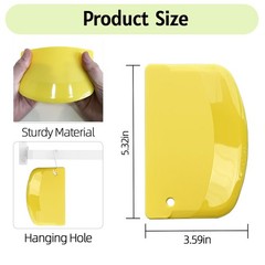 Hard Bench Scraper Dough Scraper for Baking, 4 PCs BPA Free PP Plastic Flexible