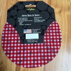 Andreas Round Silicone Non-Slip Jar Opener 6 1/4″ Diameter Red With Ants USA NEW