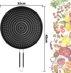 Silicone Splatter Screen Frying Pan Grease Guard Heat Resistant 16×12″