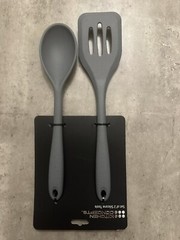 Slotted Turner And Spoon Set Of2 Silicone Tool Kitchen Concepts USA 🇺🇸 Seller