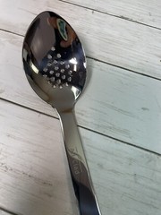 All-Clad Stainless Steel 13″ Long Slotted Spoon, Silver, NEW