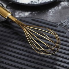 Stainless Steel Gold Whisk Set 3 Pieces 8 10 12 Inch Kitchen Beater Wires