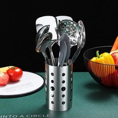 Stainless Steel Cooking Utensils Set, Berglander 13 A. 13 Pieces, Silver