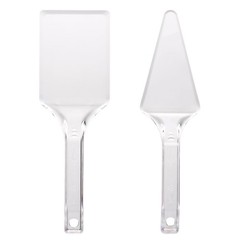 Cake Spatula Set 2-Piece – Clear Plastic Heavy Duty – Free Shipping