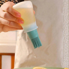 Silicone Oil Bottle Brush BBQ Soft Basting Brush Dispenser Kitchen Cooking Tool