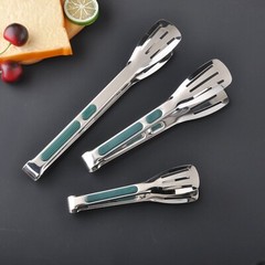 3x Stainless Steel Kitchen Tongs Food Serving Grill Multi Purpose Cooking Tongs