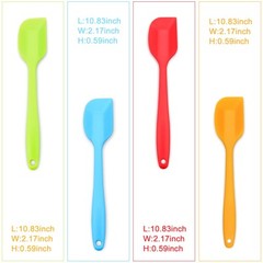 SILICONE SPATULA 4PIECE SET HEATRESISTANT SPATULAS NONSTICK RUBBER SPATULAS WITH
