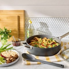Silicone Solid Spoon Dark Gray Dishwasher-Safe Kitchen & Cooking Spoon