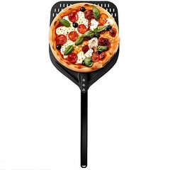 Pizza Oven Accessories Set – Brush, Stone Scraper, 8″ Turning Peel, 12″ Perforat