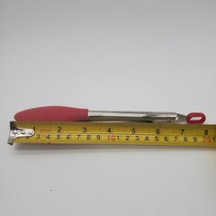 Williams Sonoma Stainless-Steel Silicone Locking Tongs 8″ Red
