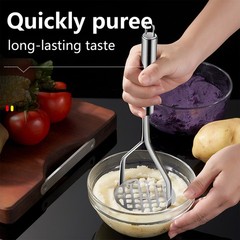 2PCS Stainless Steel Manual Potato Press Kitchen Tool Potato Masher Food Grater