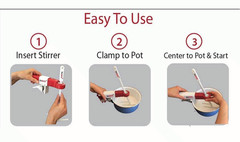 Automatic Pot Stirrer GEN 3- Variable Speed, Self-Adjusting, Powerful, Cordless