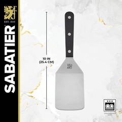 Triple Rivet Stainless Steel Wide Turner, 9.65-Inch, Black,5154549