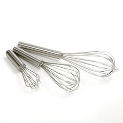 Set of 3 STAINLESS STEEL BALLOON WIRE WHISK SET WHIP MIX STIR BEAT 8/10/12 inch