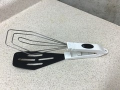 Vintage Unbranded Heavy Duty Locking Handle Whisk Spatula Tongs Kitchen Utensil