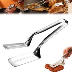 Stainless Steel Steak Clamp Food Clip Tongs Bread Meat BBQ Cooking Kitchen Tool