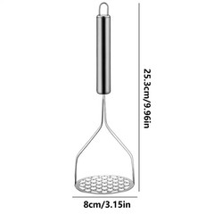Potato Masher Hangable Stainless Steel Ricer & Vegetable Crusher Kitchen Gadget