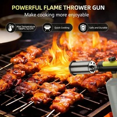 SEESE Powerful Propane Torch Gun,Kitchen Cooking Torch With One-Touch Max Fir…