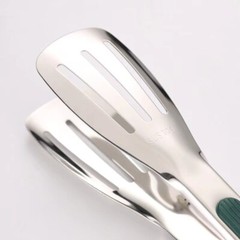 3Pcs Stainless Steel Kitchen Tongs Silicone Food Tongs Non-slip Steak Clamp BBQ