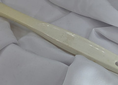 Foley Vintage Off White Nylon Plastic single Slotted Spatula 11.5″