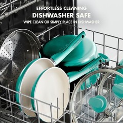GreenPan Rio Healthy Ceramic Nonstick 8″ Frying Pan Skillet and Silicone Spat…